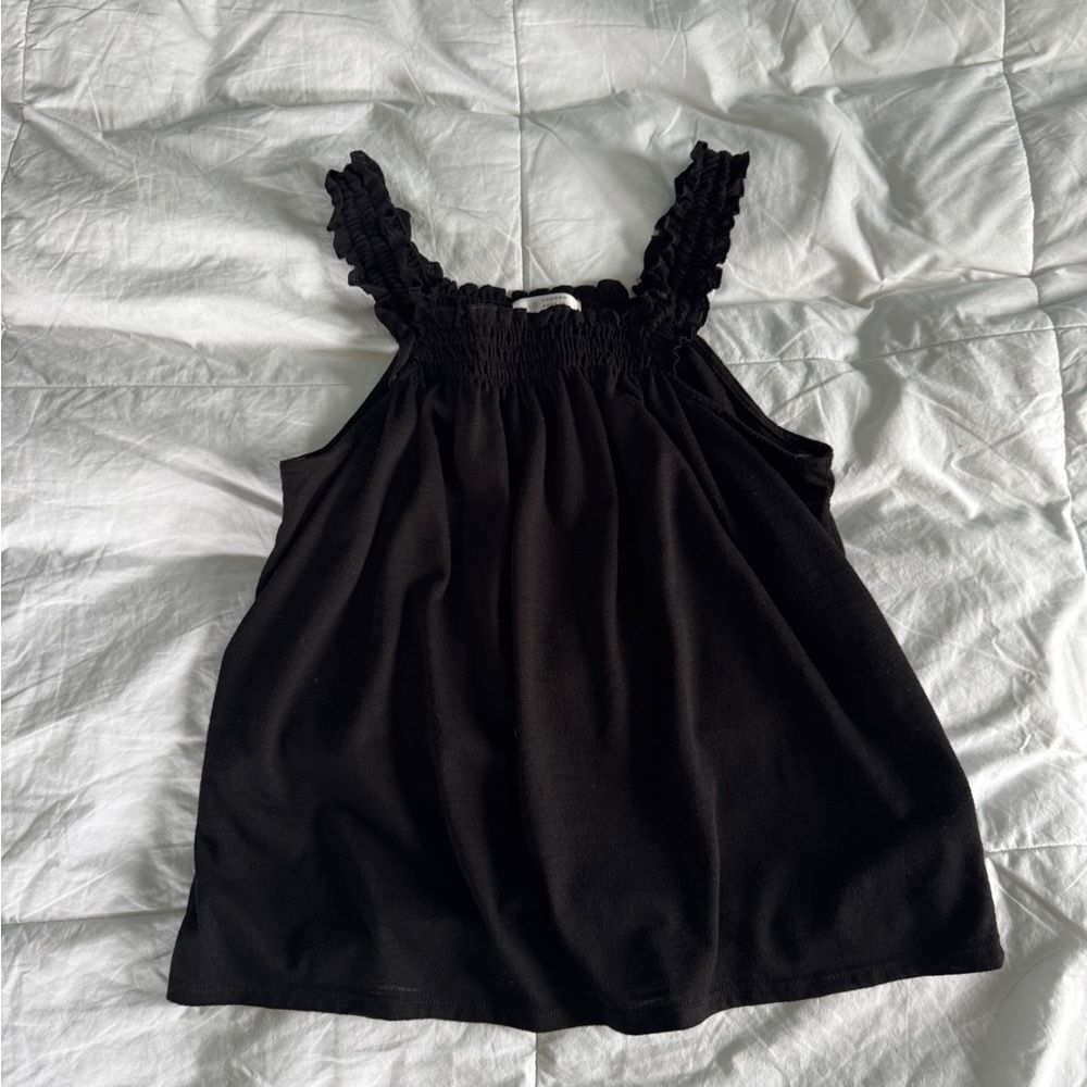 Lauren Conrad Black Ruffle Strap Tank Top Women’s Size S